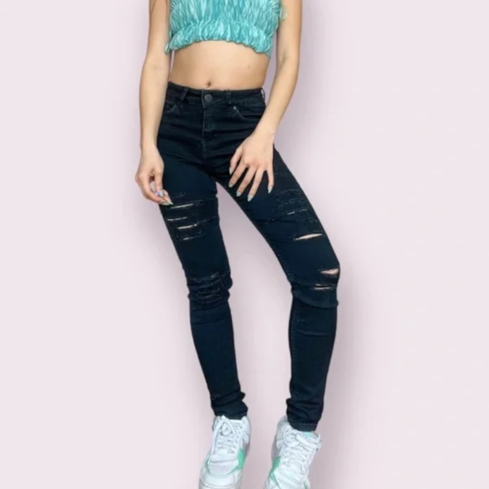 Black Ultra High Rise Skinny Jeans